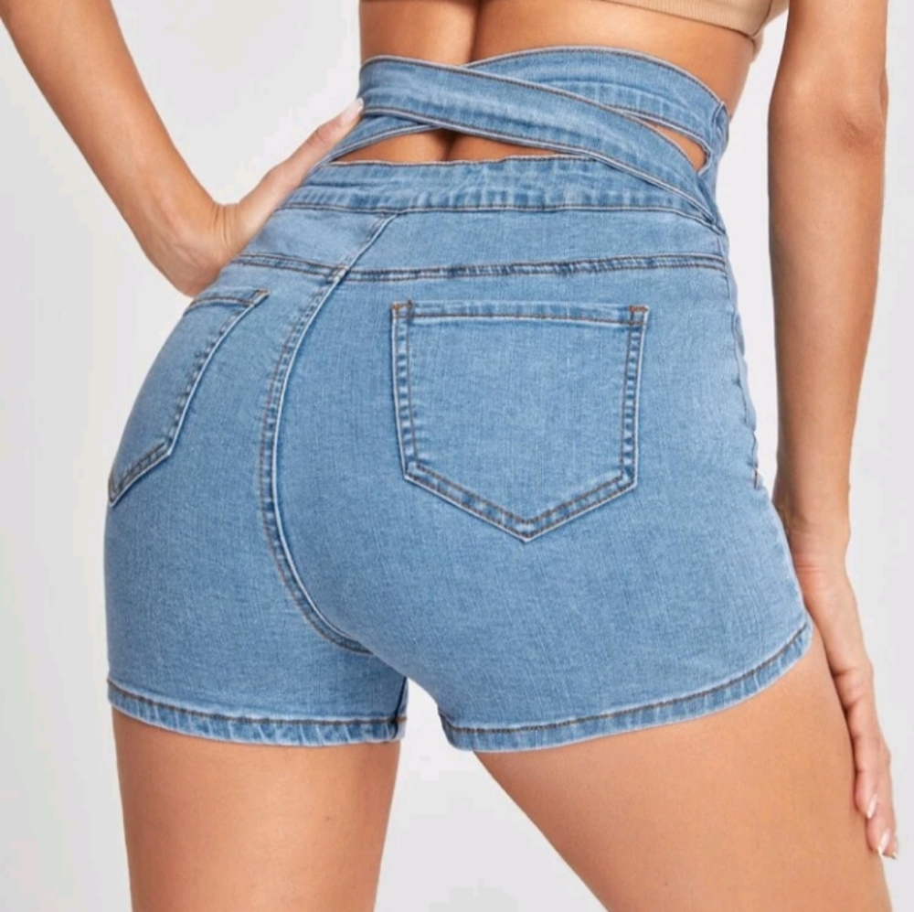 Shein large denim shorts